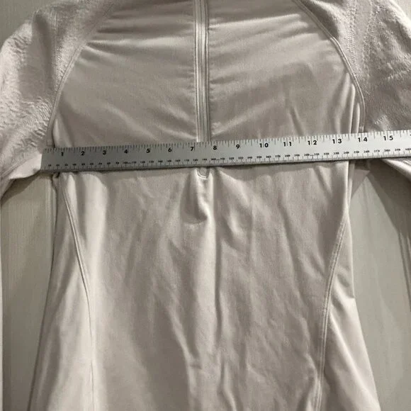 LULULEMON ATHLETICAEMBROIDERED DEFINE 1/4 ZIP PULLOVER JACKET SIZE 4